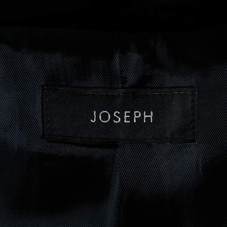 Pre Owned Joseph Navy Blue Wool Prisca Small Stripe Blazer S