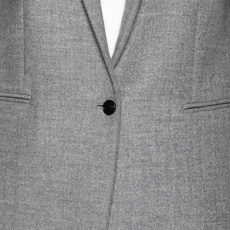 Pre Owned Joseph Grey Wool Melange Will Single Breasted Blazer S
