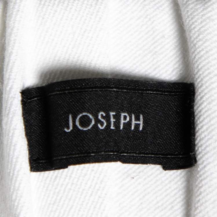 Pre Owned Joseph White Stretch Knit Slim Fit Leggings L