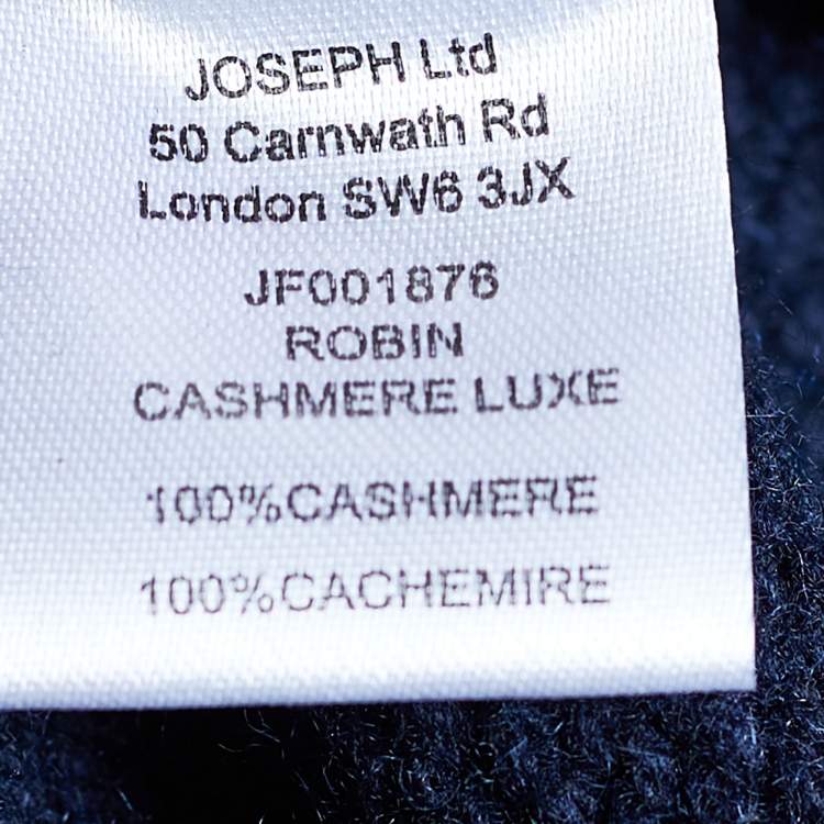 Pre Owned Joseph Navy Blue Cashmere Knit Cut-Out Detail Layered Robin Dress S