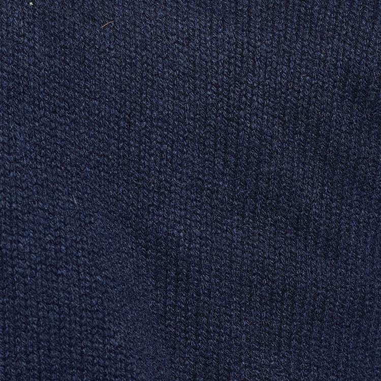 Pre Owned Joseph Navy Blue Cashmere Knit Cut-Out Detail Layered Robin Dress S
