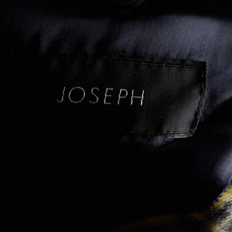 Pre Owned Joseph Grey Gemina Checked Wool Single Breasted Blazer M