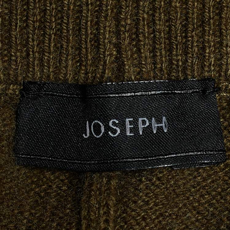 Pre Owned Joseph Khaki Green Mongolian Cashmere Knit Pants L
