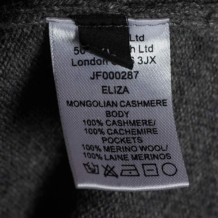 Pre Owned Joseph Grey Wool Long Sleeve Dress XL