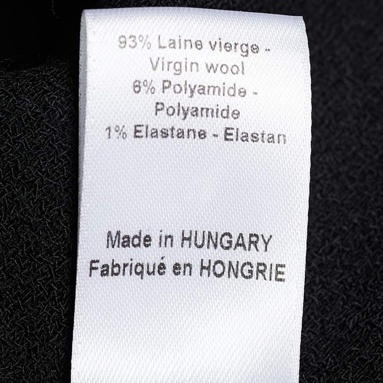 Pre Owned Joseph Black Wool Layered Dress M