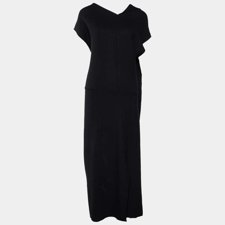 Pre Owned Joseph Black Wool Layered Dress M