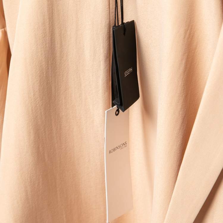 Pre Owned Joseph Beige Silk Belted Single-Breasted Jacket M