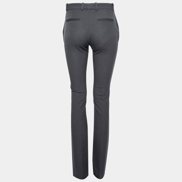 Pre Owned Joseph Grey Stretch-Gabardine Flared New Rocket Trousers S