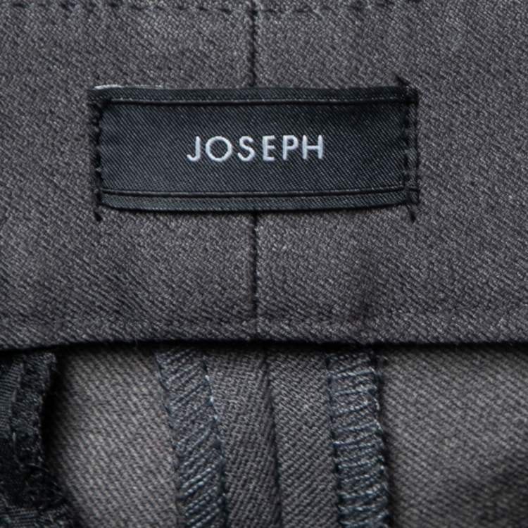 Pre Owned Joseph Grey Stretch-Gabardine Flared New Rocket Trousers S