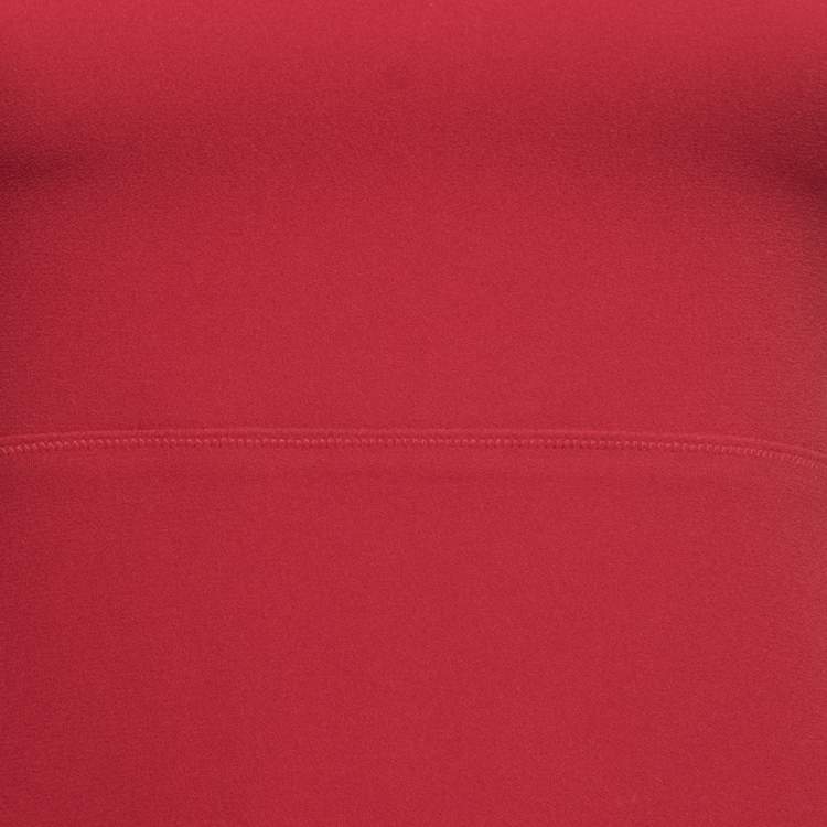 Pre Owned Joseph Red Crepe Paneled Skater Dress S 