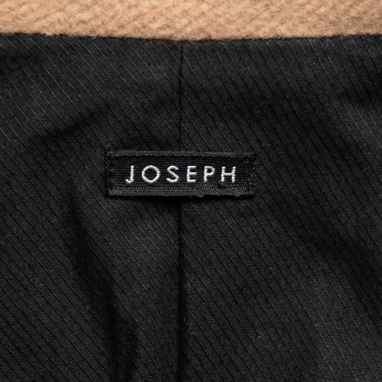 Pre Owned Joseph Camel Brown Wool & Cashmere Single-Breasted Coat M  