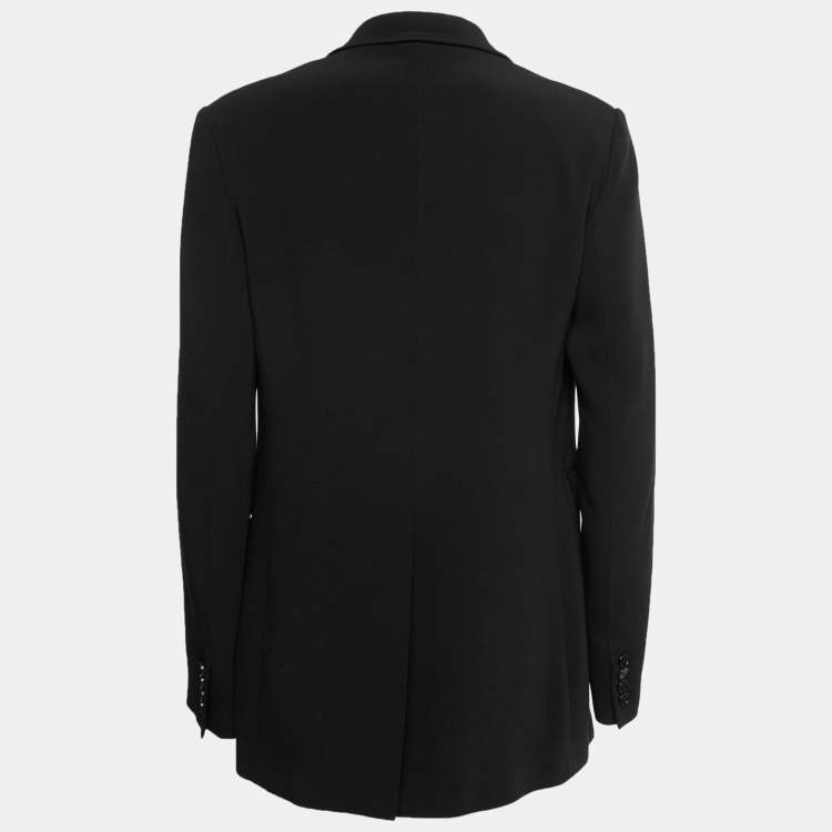 Pre Owned Joseph Black Stretch Crepe Single-Breasted Tailored Blazer L