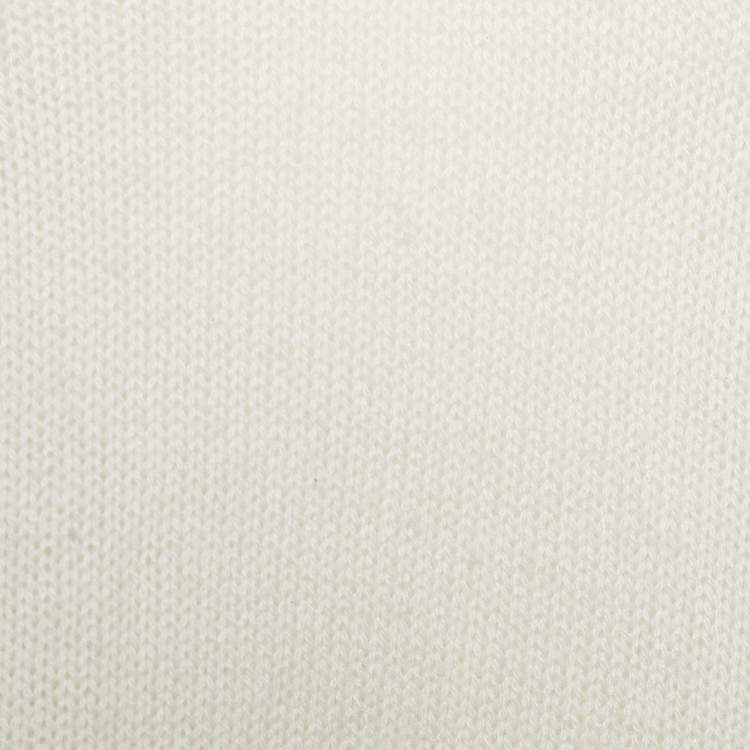 Pre Owned Joseph Ecru Cashmere Rib Knit V-Neck Sweater XS