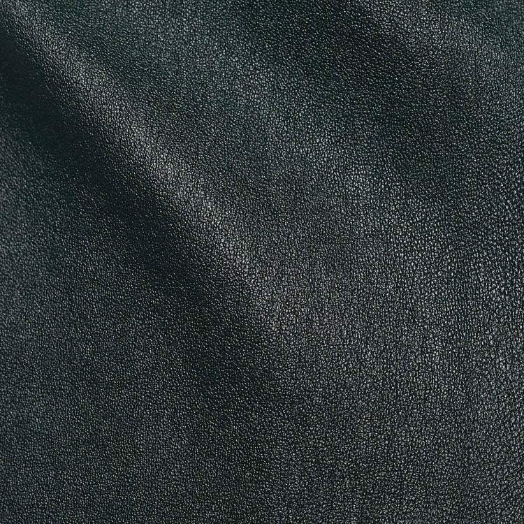 Pre Owned Joseph Dark Green Leather Skinny Leggings S