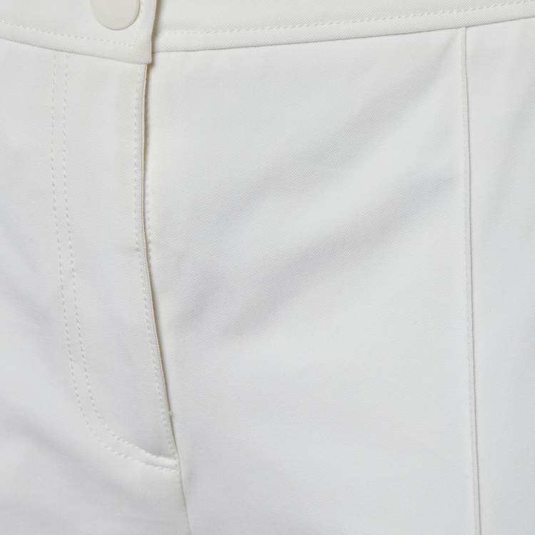 Pre Owned Joseph White Cotton Drill Stretch Juno Trousers M