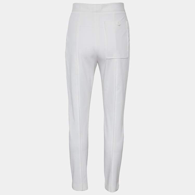 Pre Owned Joseph White Cotton Drill Stretch Juno Trousers M