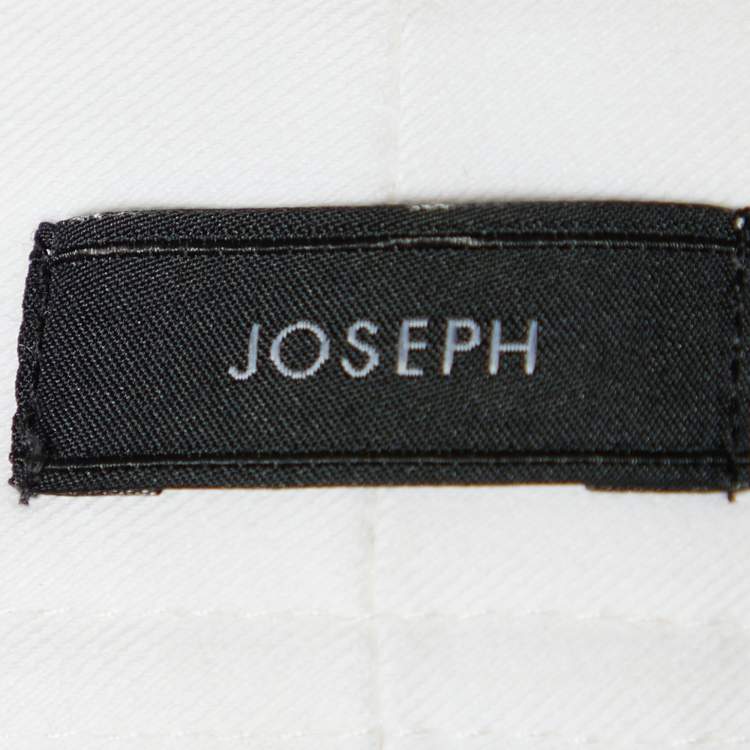 Pre Owned Joseph White Cotton Drill Stretch Juno Trousers M