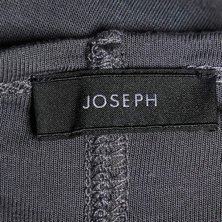 Pre Owned Joseph Grey Round Neck Long Sleeve Top S