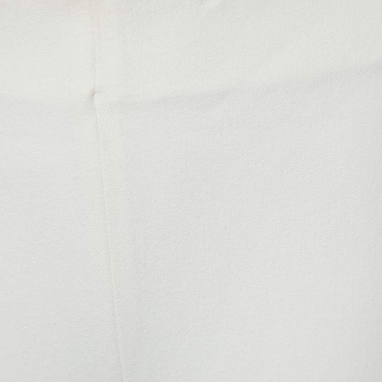 Pre Owned Joseph White Gabardine Stretch New Tony Trousers M