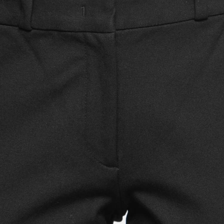 Pre Owned Joseph Black Cotton Cropped Trousers M
