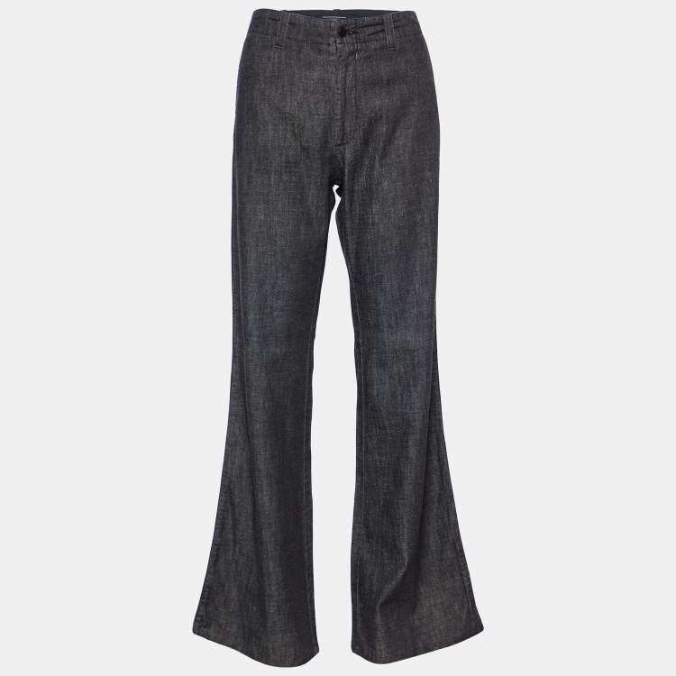 Pre Owned Joseph Grey Cotton Flared Trousers M