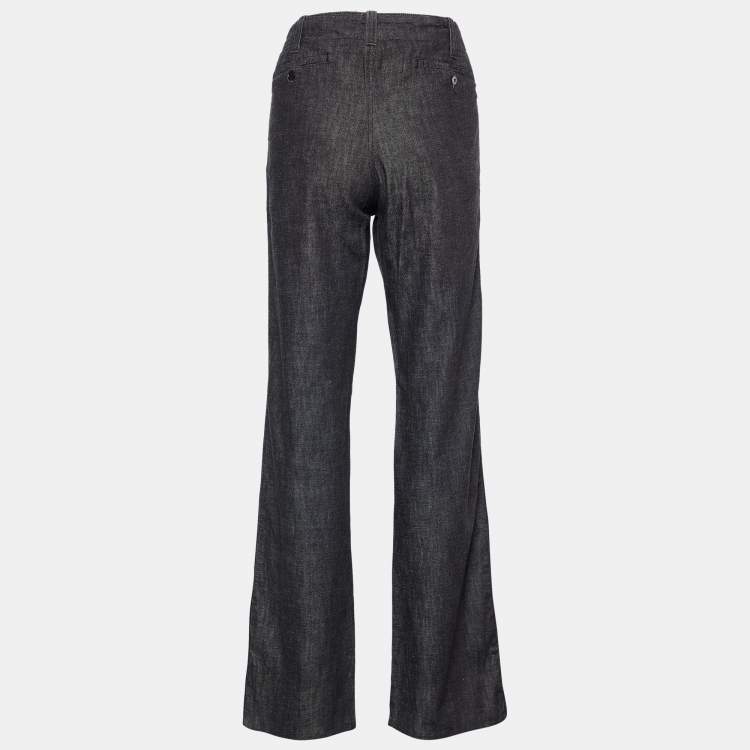 Pre Owned Joseph Grey Cotton Flared Trousers M