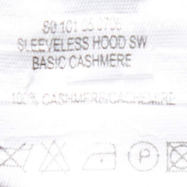 Pre Owned Joseph Grey Cashmere Sleeveless Hooded Pullover S