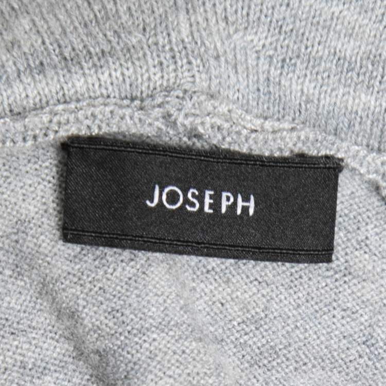 Pre Owned Joseph Grey Cashmere Sleeveless Hooded Pullover S