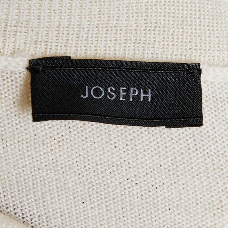 Pre Owned Joseph Cream Wool Turtleneck Sweater S