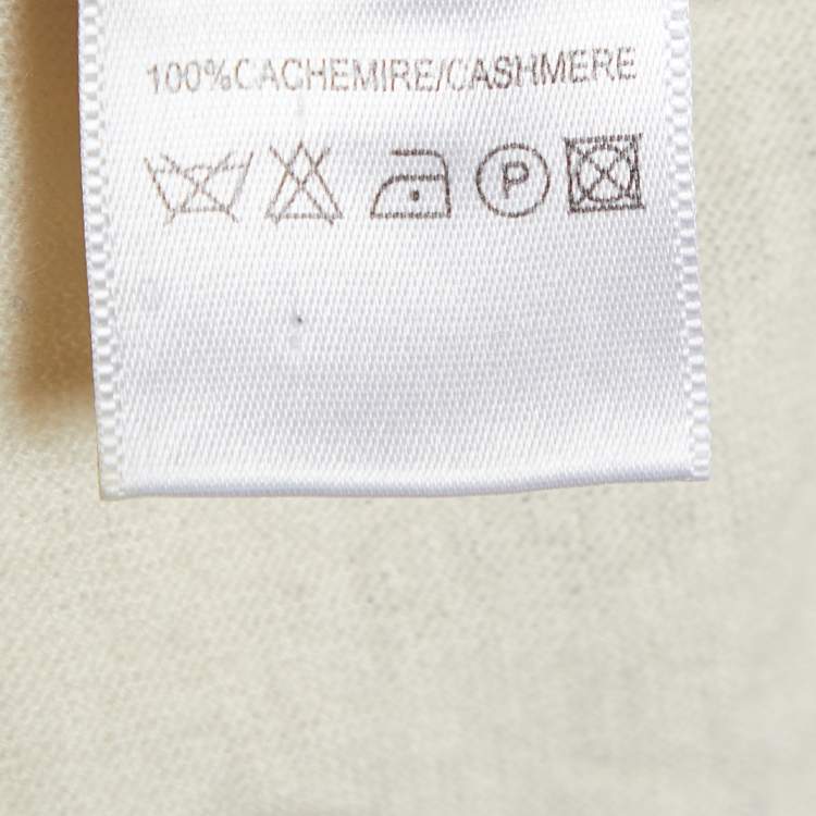 Pre Owned Joseph Cream Cashmere V-Neck Sweater L