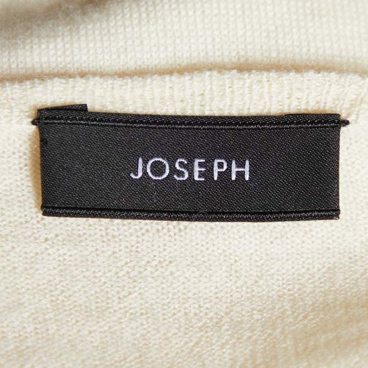 Pre Owned Joseph Cream Cashmere V-Neck Sweater L