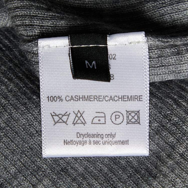 Pre Owned Joseph Grey Cashmere Turtleneck Sweater M