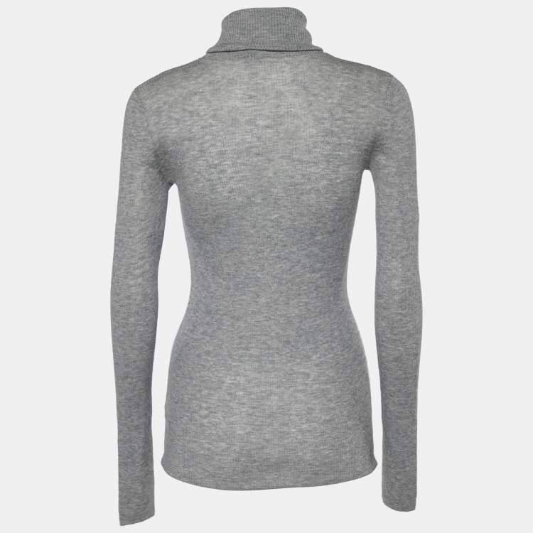 Pre Owned Joseph Grey Cashmere Turtleneck Sweater M