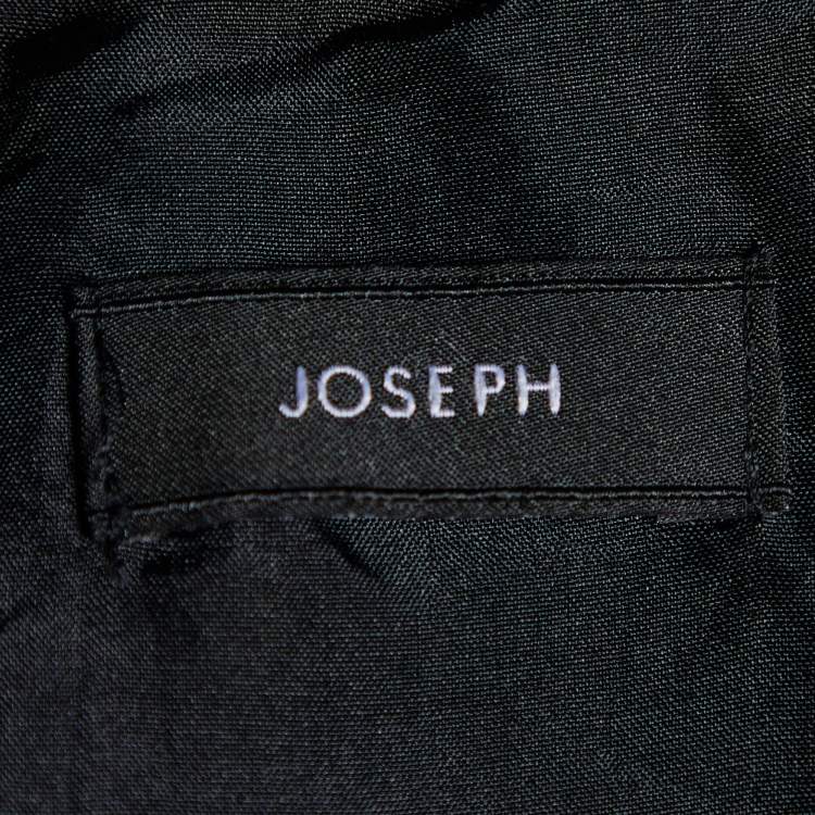 Pre Owned Joseph Black Crinckled Silk Tiered Mini Skirt M