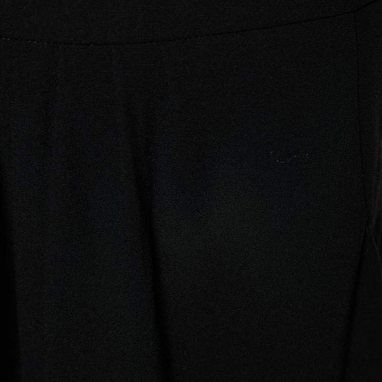 Pre Owned Joseph Black Crepe Pleated Aceline Mini Skirt M