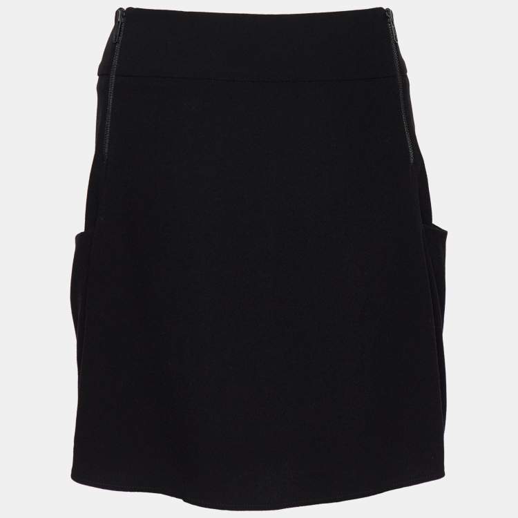 Women Teal Green & Black Abstract Printed Crepe Thigh-High Slit Flared  A-Line Midi Skirt - Berrylush