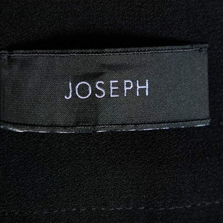 Pre Owned Joseph Black Crepe Pleated Aceline Mini Skirt M