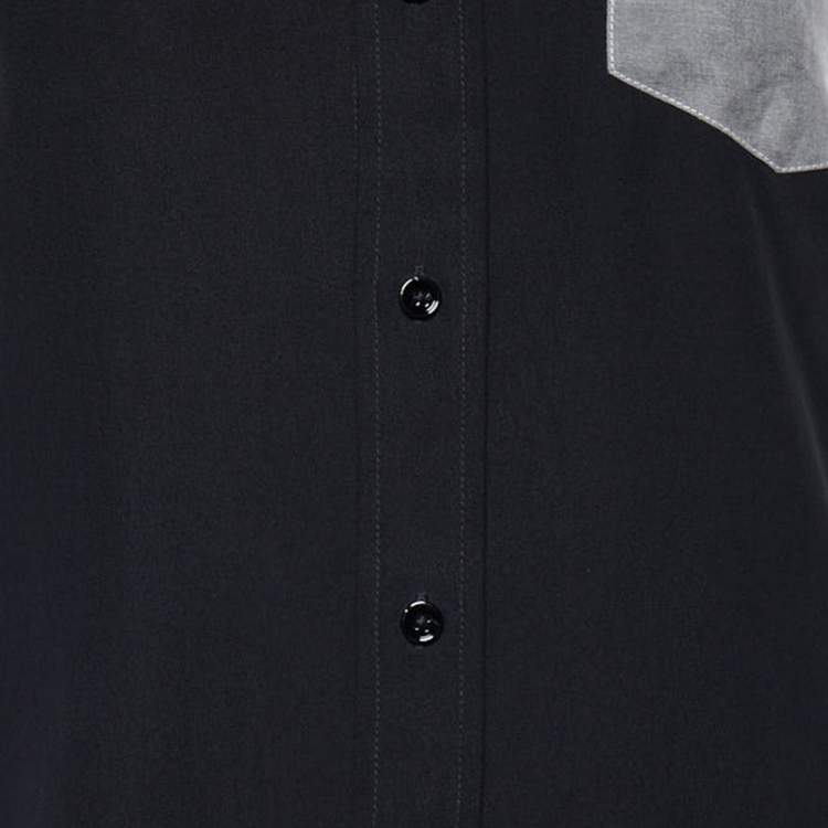 Pre Owned Joseph Black Silk & Organza Pocket Shirt S
