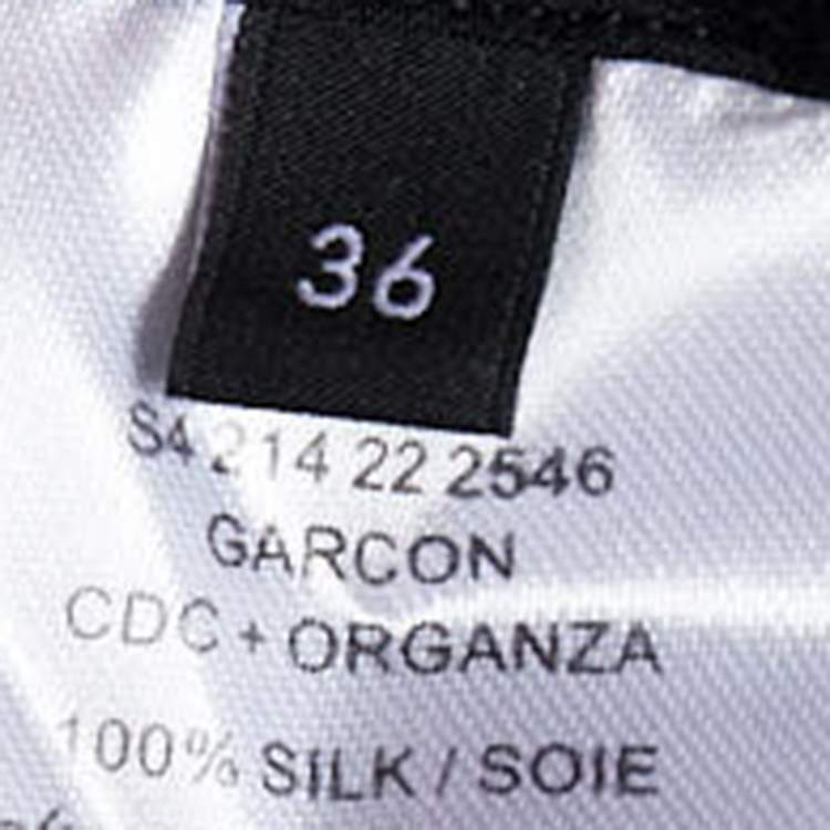 Pre Owned Joseph Black Silk & Organza Pocket Shirt S