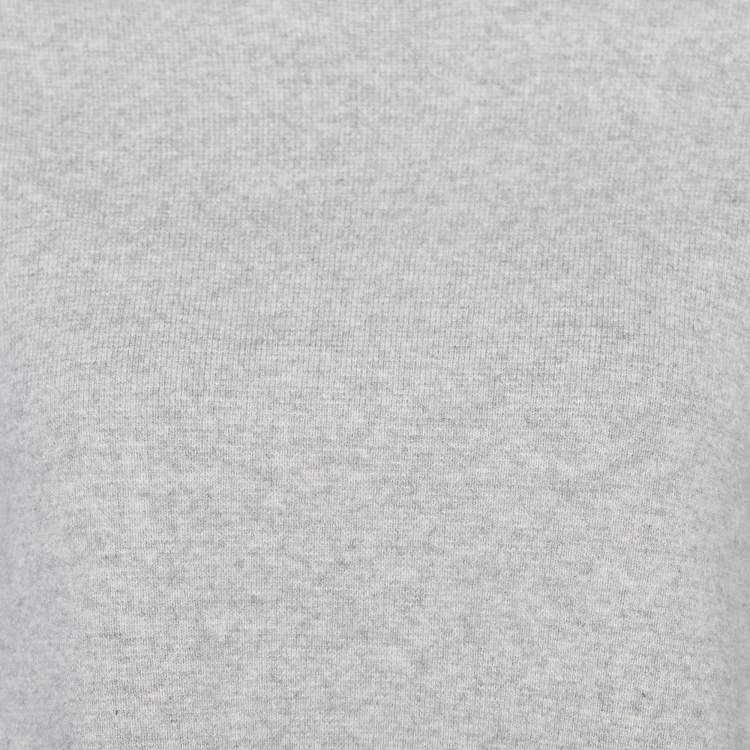Pre Owned Joseph Multicolor Check Georgette & Grey Wool Overlay Wallis Top S