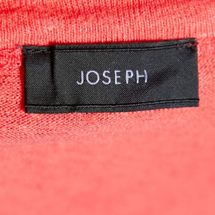 Pre Owned Joseph Pink Linen Knit Pocket Detail Tunic L