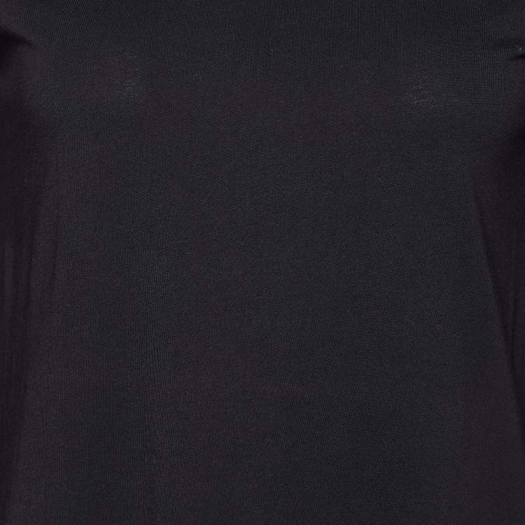 Pre Owned Joseph Black Jersey & Silk Paneled Olivia Mini Dress M