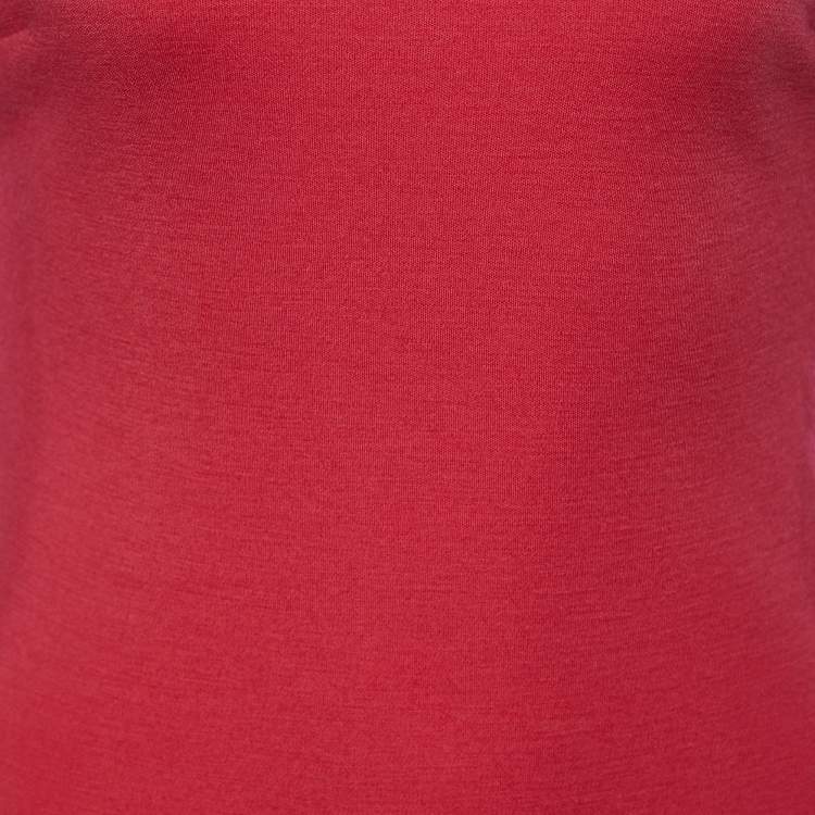 Pre Owned Joseph Red Wool Interlock Zipper Detail Cambridge Dress M