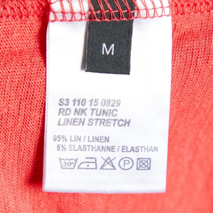 Pre Owned Joseph Pink Linen Knit Pocket Detail Tunic M