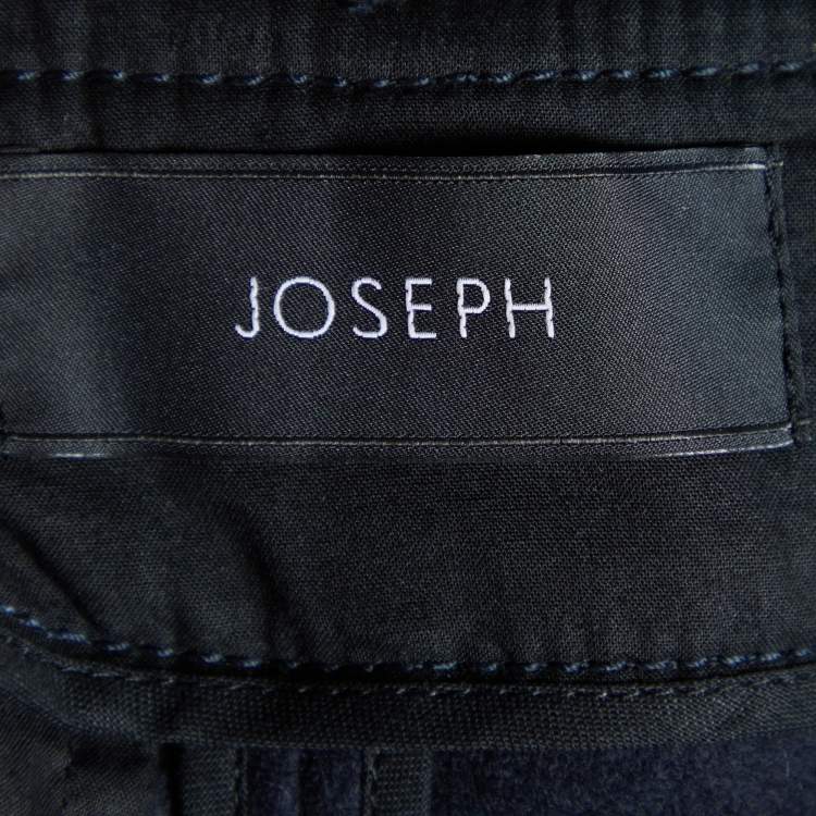 Pre Owned Joseph Navy Blue Light Felt Birkeland Trousers S