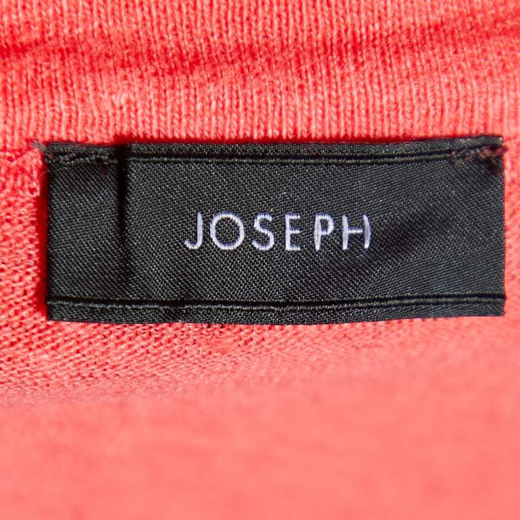 Pre Owned Joseph Pink Linen Knit Pocket Detail Tunic XL