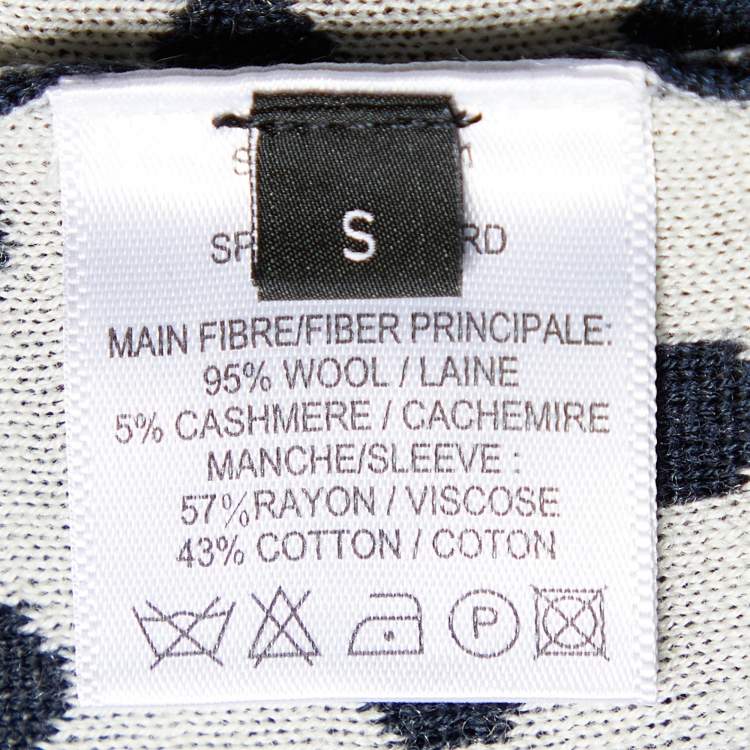 Pre Owned Joseph Navy Blue Spot Jacquard Knit Romelie Mini Dress S