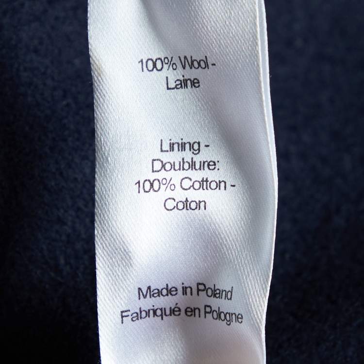 Pre Owned Joseph Navy Blue Light Felt Birkeland Trousers M
