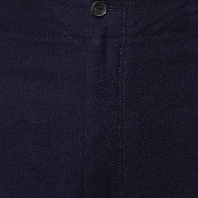 Pre Owned Joseph Navy Blue Light Felt Birkeland Trousers M