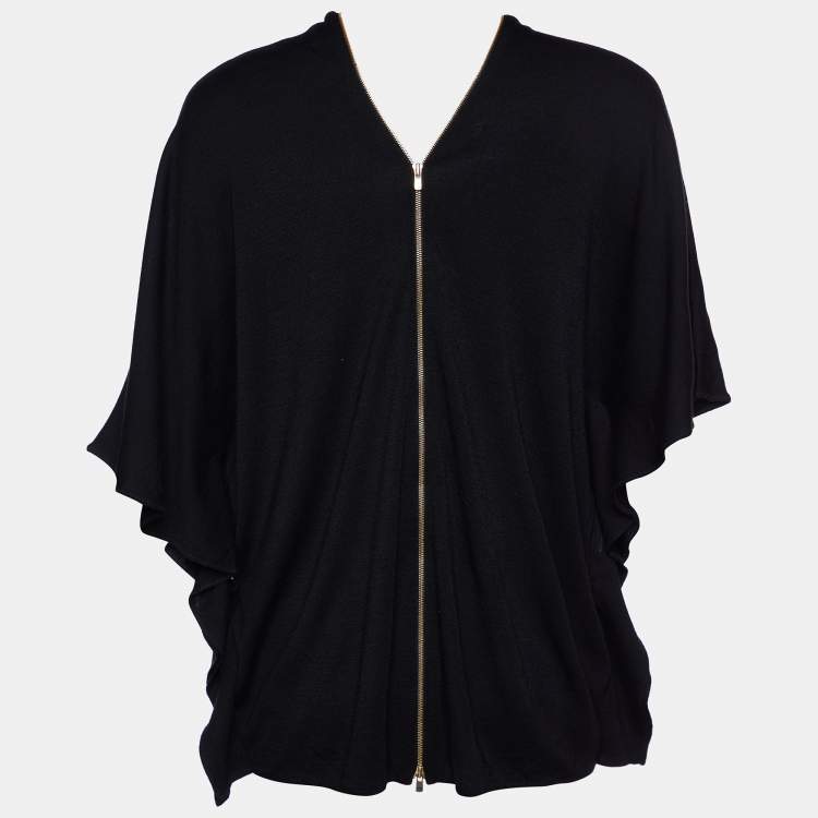 Pre Owned Joseph Black New Wool Interlock Knocks Mini Dress L